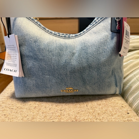 Laurel Shoulder Bag In Loved Denim With Charms - Picture 7 of 11
